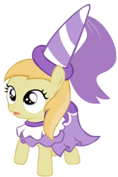 Size: 1356x2036 | Tagged: safe, artist:the-wet-onion, derpibooru import, noi, earth pony, pony, luna eclipsed, .ai available, .svg available, clothes, costume, female, filly, gasp, halloween, halloween costume, hat, holiday, nightmare night, nightmare night costume, noigasp, princess, princess noi, princess noistool, simple background, svg, transparent background, vector