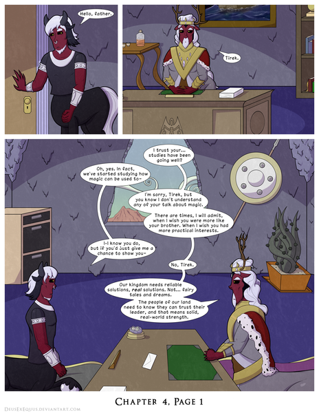 Size: 1200x1552 | Tagged: artist:deusexequus, centaur, comic, comic:fix, derpibooru import, fiendship is magic, idw, king vorak, lord tirek, male, safe, speech bubble, spoiler:comic, spoiler:comicfiendshipismagic2