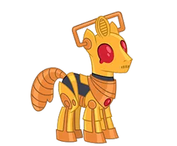 Size: 285x236 | Tagged: safe, derpibooru import, idw, official, ponified, cyber pony, cyberman, cyborg, pony, antagonist, crossover, doctor who, gameloft, idw showified, official art, simple background, transparent background