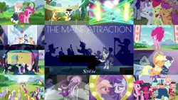 Size: 1968x1109 | Tagged: safe, derpibooru import, edit, edited screencap, editor:quoterific, screencap, amethyst star, apple bloom, applejack, blues, bon bon, carrot top, cherry berry, cloud kicker, coco crusoe, coloratura, cool star, disco fever, fluttershy, golden harvest, limelight, linky, lyra heartstrings, new wave (character), noteworthy, octavia melody, parish nandermane, pinkie pie, rainbow dash, rarity, royal riff, scootaloo, shoeshine, smooth move, spectrum shades, spike, spring melody, sprinkle medley, starburst (character), svengallop, sweetie belle, sweetie drops, turbo bass, twilight sparkle, twilight sparkle (alicorn), alicorn, pony, the mane attraction, countess coloratura, cutie mark crusaders, female, filly, filly applejack, filly coloratura, guitar, mane seven, mane six, musical instrument, piano, rara, younger