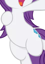 Size: 2898x4050 | Tagged: safe, artist:joey darkmeat, artist:mamandil, derpibooru import, edit, vector edit, rarity, pony, unicorn, belly, bipedal, open mouth, pictures of bellies, simple background, standing, standing on one leg, transparent background, vector, wet, wet mane, wet mane rarity