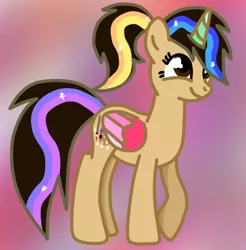 Size: 590x600 | Tagged: safe, artist:paintbrushponyartist, derpibooru import, oc, oc:paint, oc:paintbrush, alicorn, alicorn oc, horn, solo, wings