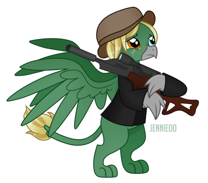 Size: 1200x1052 | Tagged: safe, artist:jennieoo, derpibooru import, oc, oc:arcturus aquila, unofficial characters only, gryphon, hat, heterochromia, scar, simple background, solo, spread wings, transparent background, wings