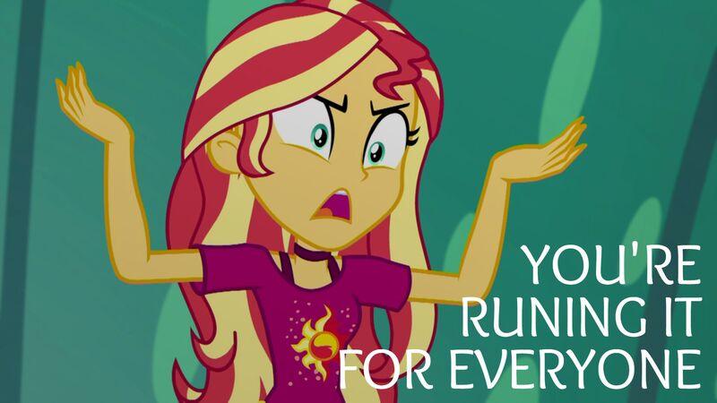 Size: 1920x1080 | Tagged: safe, derpibooru import, edit, edited screencap, editor:quoterific, screencap, sunset shimmer, equestria girls, spring breakdown, image, jpeg, misspelling