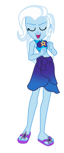 Size: 795x1906 | Tagged: safe, artist:gmaplay, derpibooru import, trixie, equestria girls, equestria girls series, forgotten friendship, clothes, eyes closed, open mouth, sarong, simple background, solo, swimsuit, transparent background, vector