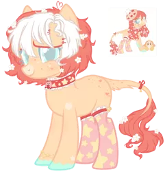 Size: 900x933 | Tagged: safe, artist:sugarplanets, derpibooru import, oc, oc:miss peachie, earth pony, pony, clothes, female, mare, simple background, socks, solo, transparent background
