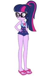 Size: 1548x2340 | Tagged: safe, artist:gmaplay, derpibooru import, sci-twi, twilight sparkle, equestria girls, equestria girls series, unsolved selfie mysteries, clothes, confused, one-piece swimsuit, sci-twi swimsuit, simple background, sleeveless, solo, swimsuit, transparent background, vector