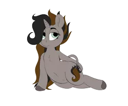 Size: 6000x5000 | Tagged: safe, artist:sunlightgryphon, derpibooru import, oc, oc:emerald whiplash, unofficial characters only, classical unicorn, pony, unicorn, derpibooru community collaboration, 2021 community collab, belly button, chest fluff, cloven hooves, ear fluff, leonine tail, lidded eyes, looking at you, simple background, solo, transparent background, unshorn fetlocks, wide hips