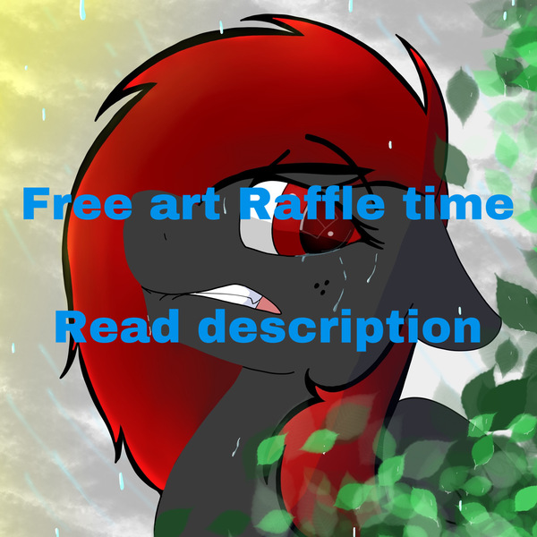 Size: 1640x1640 | Tagged: safe, artist:dicemarensfw, derpibooru import, oc, oc:dicemare, unofficial characters only, pegasus, pony, advertisement, art, art chance, caption, cute, digital, event, female, free art, image macro, mare, meta, raffle, raffle prize, solo, solo female, solo mare, text, twitter