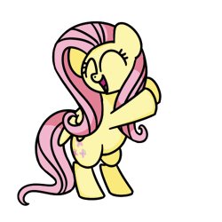 Size: 500x500 | Tagged: safe, artist:sugar morning, derpibooru import, fluttershy, pegasus, pony, adorkable, animated, bipedal, cute, dancing, dork, eyes closed, female, frame by frame, gif, mare, shyabetes, simple background, solo, transparent background, weapons-grade cute