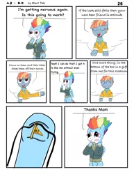 Size: 2550x3300 | Tagged: safe, artist:short tale, derpibooru import, applejack, rainbow dash, windy whistles, pegasus, comic:aj+rd, the last problem, advice, appledash, comedy, comic, comic strip, crying, date, dating, digital art, excited, female, jewelry, lesbian, mohawk, necklace, pendant, present, pumped, romantic, shipping, smiling, tears of joy, worried