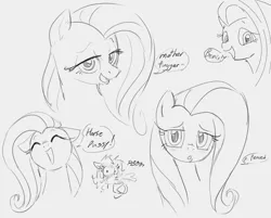 Size: 1023x823 | Tagged: artist:dotkwa, benis, derpibooru import, fluttershy, horse pussy, monochrome, sketch, spit take, suggestive, twilight sparkle, vulgar