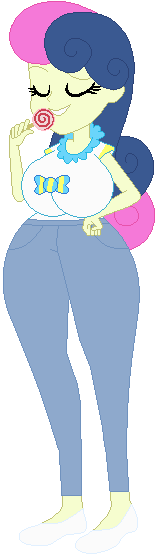 Size: 157x555 | Tagged: suggestive, artist:sturk-fontaine, derpibooru import, bon bon, sweetie drops, equestria girls, base used, big breasts, breasts, busty bon bon, candy, extra thicc, eyes closed, food, hand on hip, lollipop, wide hips