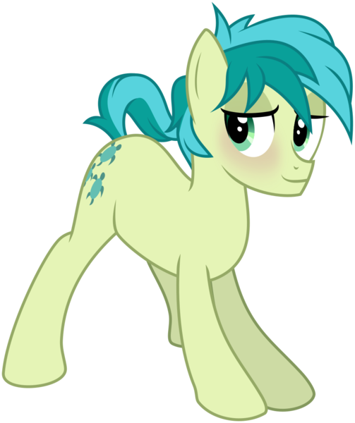 Size: 946x1129 | Tagged: suggestive, artist:byteslice, derpibooru import, sandbar, earth pony, pony, .svg available, blushing, face down ass up, male, raised tail, simple background, solo, solo male, svg, tail, teenager, transparent background, vector