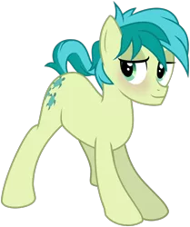Size: 946x1129 | Tagged: suggestive, artist:byteslice, derpibooru import, sandbar, earth pony, pony, .svg available, blushing, face down ass up, male, raised tail, simple background, solo, solo male, svg, tail, teenager, transparent background, vector