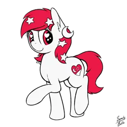 Size: 1600x1600 | Tagged: safe, artist:squeaky-belle, derpibooru import, oc, oc:temmy, ponified, unofficial characters only, earth pony, pony, derpibooru community collaboration, 2021 community collab, nation ponies, simple background, singapore, solo, transparent background