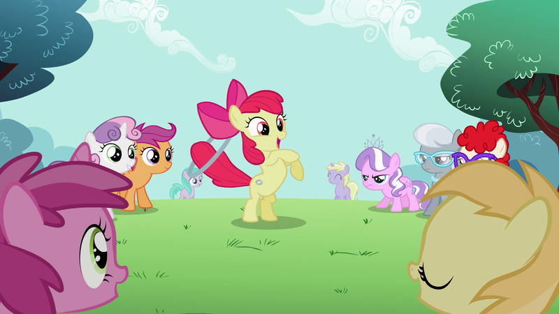 Size: 1920x1080 | Tagged: safe, derpibooru import, screencap, apple bloom, aura (character), diamond tiara, dinky hooves, noi, ruby pinch, scootaloo, silver spoon, sweetie belle, twist, earth pony, pegasus, pony, unicorn, the cutie pox, adorabloom, angry, apple bloom's bow, aurabetes, bipedal, bow, cute, cutealoo, cutie mark, diamond tiara is not amused, diamondbetes, diasweetes, dinkabetes, eyes closed, female, filly, glasses, hair bow, jewelry, loop-de-hoop, necklace, noiabetes, open mouth, park, pinchybetes, rearing, silver spoon is not amused, silverbetes, smiling, tiara, twistabetes