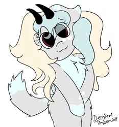 Size: 2800x3000 | Tagged: safe, artist:demitri, derpibooru import, oc, oc:wulfie shy, pegasus, pony, :3, big eyes, chest fluff, eyes visible through hair, freckles, horns, signature, solo, wings