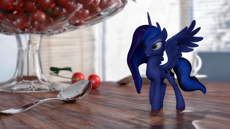 Size: 1920x1080 | Tagged: safe, artist:thelunagames, derpibooru import, princess luna, alicorn, pony, 3d, caption, cinema4d, image macro, solo, text