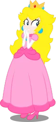 Size: 1666x3600 | Tagged: safe, artist:atomicmillennial, derpibooru import, human, equestria girls, barely eqg related, clothes, crossover, crown, dress, ear piercing, earring, equestria girls style, equestria girls-ified, female, gloves, gown, high heels, jewelry, piercing, pink dress, princess peach, regalia, shoes, simple background, super mario bros., transparent background, vector