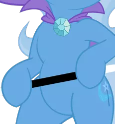 Size: 3535x3819 | Tagged: safe, artist:joey darkmeat, artist:pastelflakes, derpibooru import, edit, vector edit, trixie, pony, unicorn, belly, cropped, pictures of bellies, simple background, solo, transparent background, vector, wand