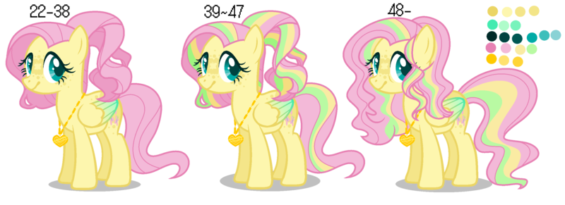 Size: 2750x1000 | Tagged: safe, artist:choisky13, derpibooru import, fluttershy, pony, alternate hairstyle, older, simple background, solo, transparent background