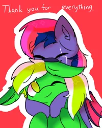 Size: 1600x2000 | Tagged: safe, artist:snowcicle, derpibooru import, oc, oc:gumdrops, oc:skarlet burn, unofficial characters only, bat pony, pegasus, pony, cuddling, floppy ears, happy, happy couple, smiling, snuggling