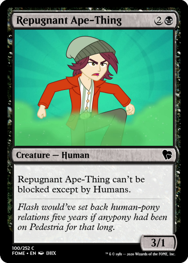 Size: 375x523 | Tagged: safe, derpibooru import, edit, normal norman, equestria girls, rainbow rocks, ccg, magic the gathering, trading card, trading card edit, trading card game
