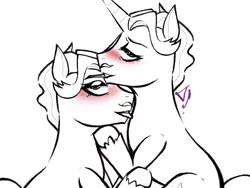 Size: 1152x864 | Tagged: suggestive, artist:dsstoner, derpibooru import, fancypants, pony, unicorn, bedroom eyes, blushing, blushing profusely, implied shipping, licking, lip bite, looking at you, male, self ponidox, selfcest, shipping, stallion, tongue out