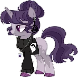 Size: 2225x2199 | Tagged: safe, artist:kurosawakuro, derpibooru import, oc, pony, unicorn, base used, clothes, female, magical lesbian spawn, mare, offspring, parent:maud pie, parent:twilight sparkle, parents:twimaud, simple background, solo, sweater, transparent background