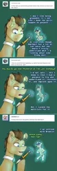 Size: 750x2254 | Tagged: safe, artist:fairyrave, derpibooru import, doctor whooves, time turner, oc, oc:neosurgeon, earth pony, pony, lovestruck derpy, comic, doctor who, hologram, male, necktie, sonic screwdriver, stallion, the doctor