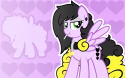 Size: 1600x1000 | Tagged: safe, artist:amgiwolf, derpibooru import, oc, unofficial characters only, pegasus, pony, bedroom eyes, candy, collar, duo, ear piercing, food, lollipop, palindrome get, pegasus oc, piercing, silhouette, simple background, transparent background, wings