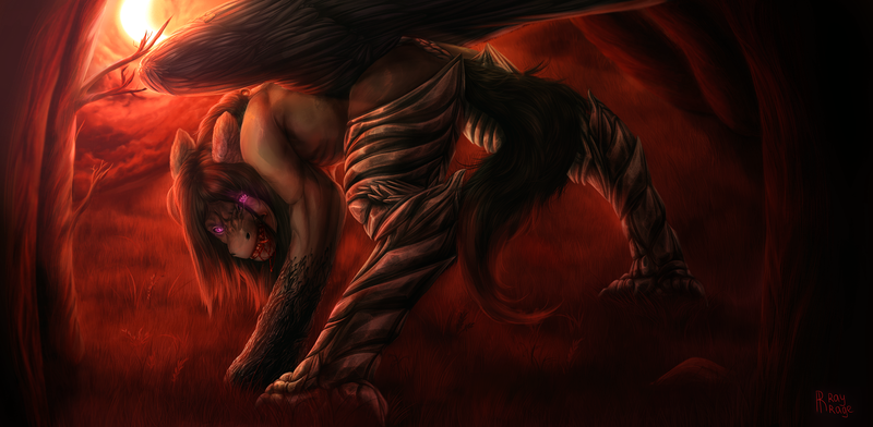 Size: 2000x980 | Tagged: safe, artist:raychelrage, derpibooru import, oc, pegasus, pony, vampire, pegasus oc, solo, wings