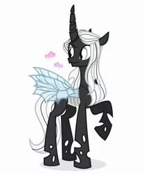 Size: 2500x3000 | Tagged: safe, artist:yankirichan, derpibooru import, changeling queen oc, oc, oc:queen venyx, unofficial characters only, changeling, changeling queen, female, simple background, solo, transparent background, white changeling