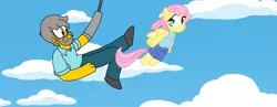 Size: 1437x555 | Tagged: safe, artist:haileykitty69, derpibooru import, fluttershy, human, pegasus, beard, crossover, facial hair, fluttermour, future, seymour skinner, the simpsons