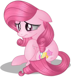 Size: 1470x1591 | Tagged: safe, artist:muhammad yunus, derpibooru import, oc, oc:annisa trihapsari, earth pony, pony, base used, code lyoko, cute, cutie mark, female, floppy ears, heart, mare, medibang paint, pink hair, sad, simple background, solo, transparent background, vector, wat, wat in the description, weird description, xana