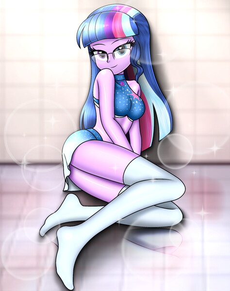 Size: 3000x3800 | Tagged: safe, artist:aryatheeditor, derpibooru import, sci-twi, twilight sparkle, equestria girls, adorasexy, ass, bedroom eyes, belly, bikini, bikini top, breasts, bust, busty sci-twi, busty twilight sparkle, butt, clothes, cute, cutie mark, cutie mark on clothes, digital art, element of magic, female, geode of telekinesis, glasses, heterochromia, hips, jewelry, long socks, looking at you, magical geodes, midriff, miniskirt, outfit, pose, powerful sparkle, purple hair, regalia, schrödinger's pantsu, sexy, shiny, skirt, sleeveless, smiling, smiling at you, socks, solo, sparkles, stocking feet, stockings, stupid sexy sci-twi, stupid sexy twilight, sunglasses, swimsuit, thigh highs, thighs, twiabetes, twibutt, wingding eyes