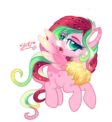 Size: 1920x2109 | Tagged: safe, artist:nightingalewolfie, derpibooru import, oc, oc:melon sweets, pegasus, pony, female, mare, simple background, solo, transparent background