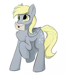 Size: 1444x1659 | Tagged: safe, artist:d.w.h.cn, derpibooru import, derpy hooves, pegasus, pony, chest fluff, cute, cutie mark, derpabetes, envelope, simple background, solo, wax seal, white background