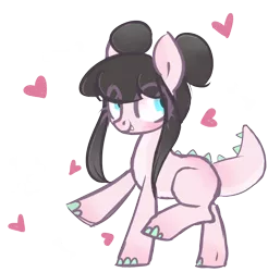 Size: 1236x1254 | Tagged: safe, artist:misspinka, derpibooru import, oc, dinosaur pony, female, simple background, solo, transparent background