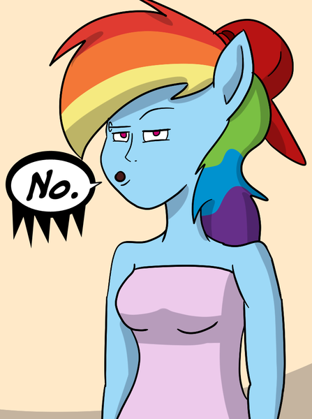 Size: 763x1024 | Tagged: anthro, artist:7thdementia, derpibooru import, eared humanization, funny, human, humanized, no, pony coloring, safe, serious rainbow