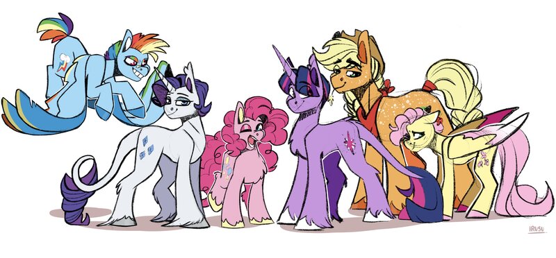 Size: 3526x1640 | Tagged: safe, artist:lrusu, derpibooru import, part of a set, applejack, fluttershy, pinkie pie, rainbow dash, rarity, twilight sparkle, earth pony, pegasus, pony, unicorn, applejack (male), bandage, bandana, bubble berry, butterscotch, chest fluff, choker, colored sketch, colored wings, dusk shine, elusive, eye clipping through hair, eyebrows visible through hair, floppy ears, flying, folded wings, freckles, group, leonine tail, lidded eyes, long tail, looking at you, male, male six, mane six, one eye closed, rainbow blitz, rule 63, short hair, short mane, signature, simple background, smiling, solo, spread wings, stallion, straw in mouth, tail wrap, unshorn fetlocks, white background, wings, wink