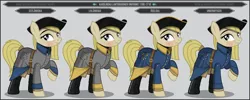 Size: 1280x512 | Tagged: safe, artist:brony-works, derpibooru import, earth pony, pony, clothes, dragoon, estonia, female, mare, solo, sweden, uniform