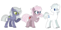 Size: 1000x500 | Tagged: safe, artist:choisky13, deleted from derpibooru, derpibooru import, double diamond, limestone pie, oc, oc:strawberry pie, earth pony, alternate design, offspring, parents:limediamond