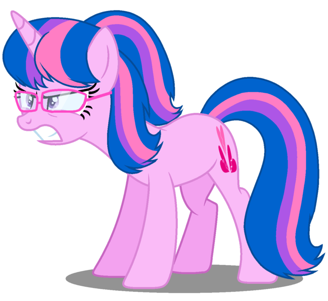 Size: 1314x1210 | Tagged: safe, artist:muhammad yunus, derpibooru import, oc, oc:hsu amity, pony, unicorn, alternate cutie mark, angry, base used, female, glasses, gritted teeth, mare, missing wing, no clothes, not twilight sparkle, simple background, solo, teeth, transparent background, upset