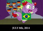 Size: 1278x912 | Tagged: abuse, berry punch, berryshine, blues, brazil, coco crusoe, dark moon, derpibooru import, edit, edited screencap, eqg flag-tag meme, fancypants, food, germany, go to sleep garble, graphite, horse play, junebug, millie, noteworthy, princess luna, rainbowshine, rainbow stars, safe, screencap, shitposting, slowpoke, spike, spikeabuse, sunshower raindrops, tomato, tomatoes, world cup 2014