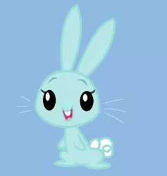 Size: 443x468 | Tagged: safe, artist:elementbases, derpibooru import, oc, unofficial characters only, rabbit, animal, base used, blue background, cute, feral, gloating, looking at you, mammal, non-pony oc, not trixie, simple background, solo