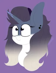 Size: 3000x3941 | Tagged: safe, artist:puperhamster, derpibooru import, oc, ponified, unofficial characters only, pony, unicorn, barrette, bust, female, mare, portrait, simple background, solo