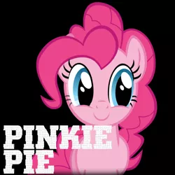 Size: 5000x5000 | Tagged: safe, artist:mrkat7214, artist:poniesmemes, derpibooru import, pinkie pie, ponified, earth pony, pony, absurd resolution, black background, ponified album cover, sean kingston, simple background, solo, text, white text