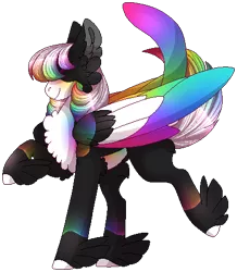 Size: 410x470 | Tagged: safe, artist:nobleclay, derpibooru import, oc, oc:northern lights, pegasus, pony, colored wings, feathered fetlocks, female, mare, multicolored wings, pixel art, simple background, solo, transparent background, wings